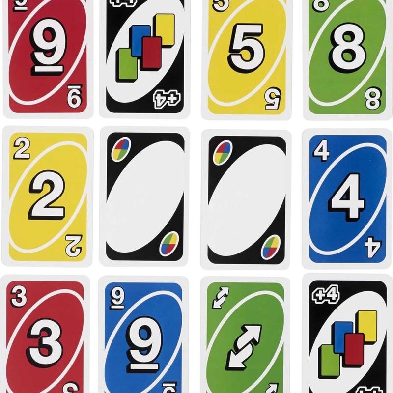 GIANT UNO Card Game Giant Card Playing Game ​Giant UNO Official Card Game for Kids, Adults & Family Night, Oversized Cards & Customizable Wild Cards for 2-10 Players