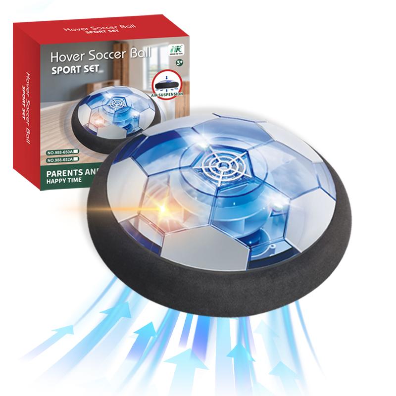 Hover Soccer Ball Boy Toy, Air Power Floating Hover Soccer with LED Light & Soft Foam Bumper, Kids Training Soccer Ball Indoor Outdoor Game, Birthday Gifts for Age 3 4 5 6 7 8-10 Years Old Boys Girls