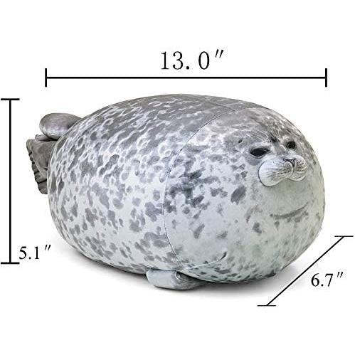 Chubby Seal Pillow, Stuffed Cotton Plush Animal Toy Cute Ocean Small (13 Inch), Toy Gift for Kids Boys Girls