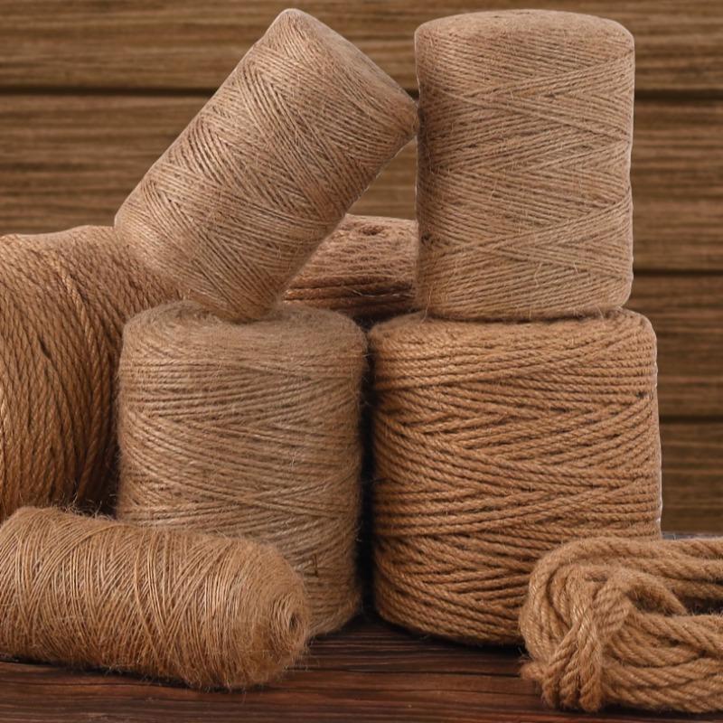 Jute Rope (1 Roll), Handmade Rope, DIY Decorative Rope, Suitable for DIY Craft, Home Decor, Garden Decor