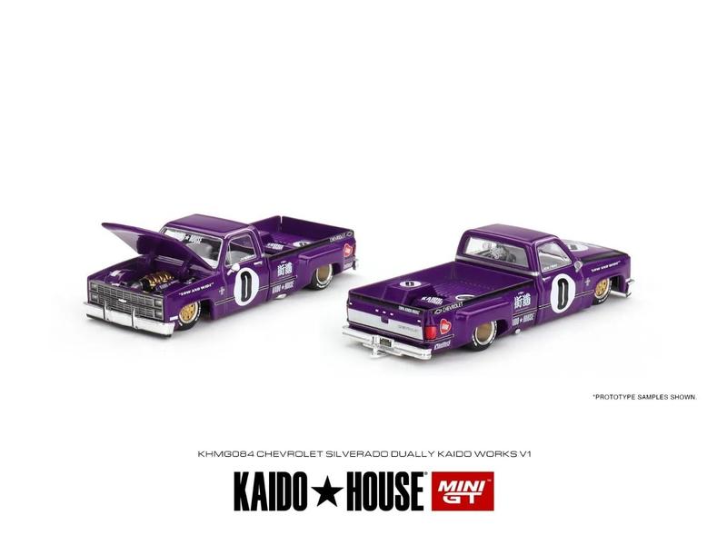 Mini GT x Kaido House 1:64 Chevrolet Silverado Dually KAIDO V1 Purple