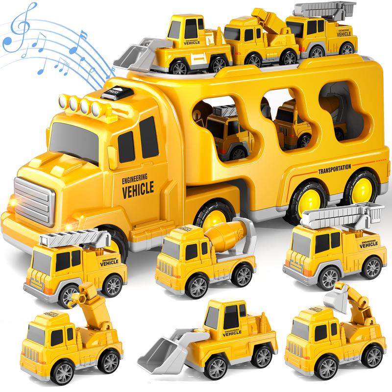 Engineering Vehicles, Police Vehicles, Fire Trucks, Green Military Vehicles, Blue City Cars, 5-in-1, 7-in-1, Various Specifications, Pull-back Cars, Toy Cars Christmas Birthday Gift