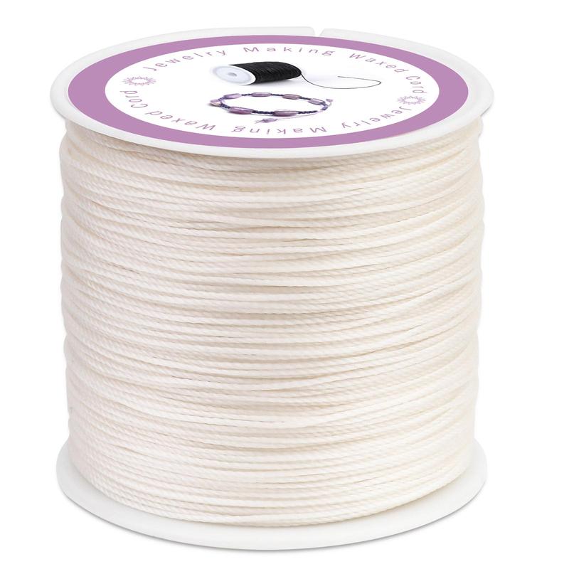 0.5mm Waxed Thread, 1 Roll 116 Yard Jewelry Making Waxed Cord, DIY Bracelet Rope, Necklace Making Thread, Jewelry Making Supplies