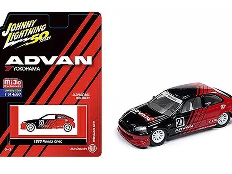 Johnny Lightning 50th Anniversary 1 64 1998 Civic #27 ADVAN Yokohama