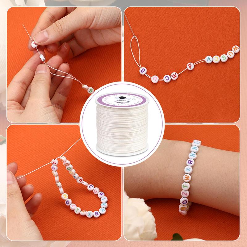 0.5mm Waxed Thread, 1 Roll 116 Yard Jewelry Making Waxed Cord, DIY Bracelet Rope, Necklace Making Thread, Jewelry Making Supplies