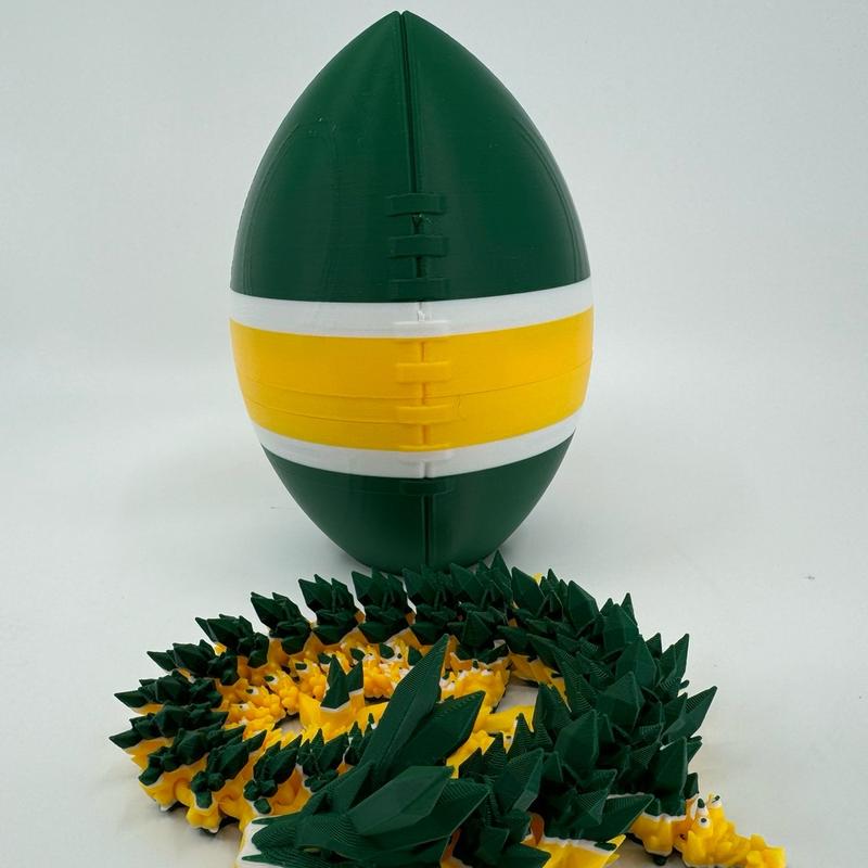 Football Egg and Dragon Combo 3D Printed Football Team Inspired animal statue creative animal