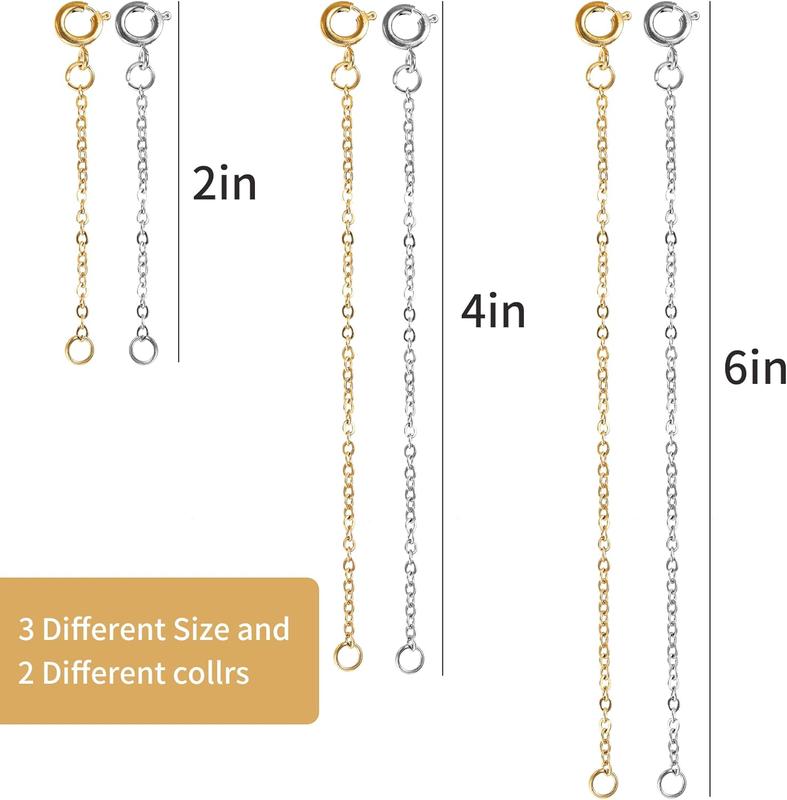 6 count Necklace Extenders, 2