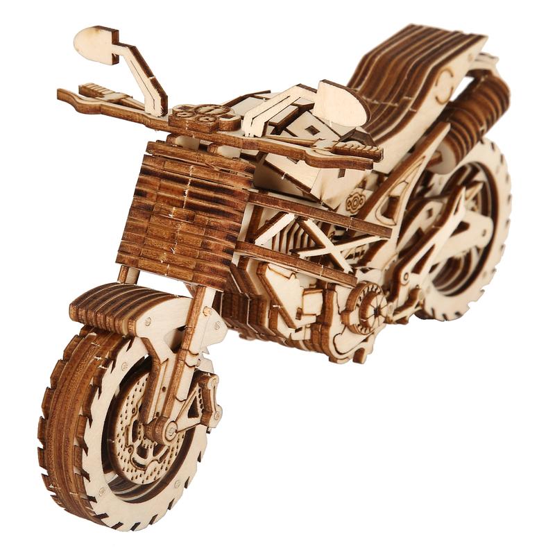 3D Motorcycle for Adults - Motorcycle Building Kit Adult - Wooden Model for Adults to Build - Build Your Own Motorcycle Kit - 3D Wooden Puzzle Model Motorcycle Kit to Build