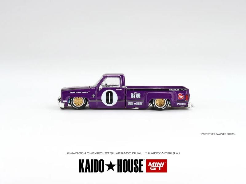 Mini GT x Kaido House 1:64 Chevrolet Silverado Dually KAIDO V1 Purple