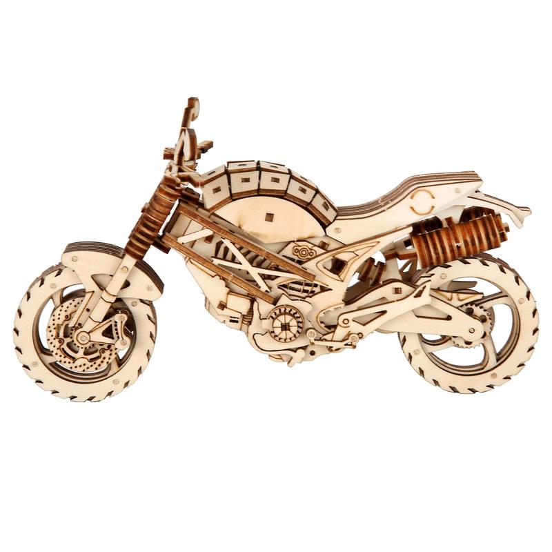 3D Motorcycle for Adults - Motorcycle Building Kit Adult - Wooden Model for Adults to Build - Build Your Own Motorcycle Kit - 3D Wooden Puzzle Model Motorcycle Kit to Build