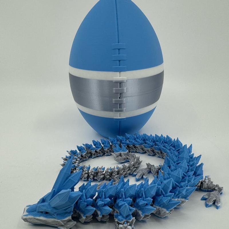 Football Egg and Dragon Combo 3D Printed Football Team Inspired animal statue creative animal