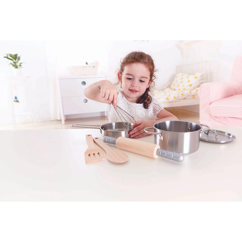 Hape Chef's Choice Cooking Kit for Kids 3Y and Above - Includes Seven Non-Toxic Pieces