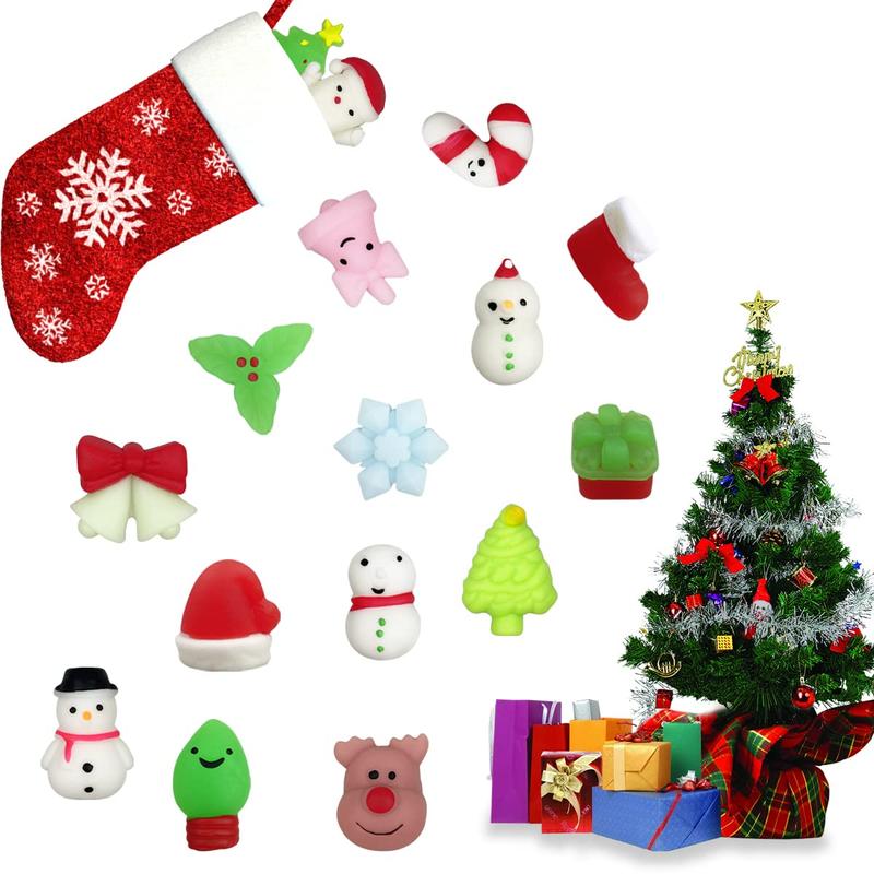 100 PCS Christmas Mochi Toys Squishies Christmas Toys for Kids Girls Boys Toddlers Christmas Party Favors Stocking Stuffers Gifts