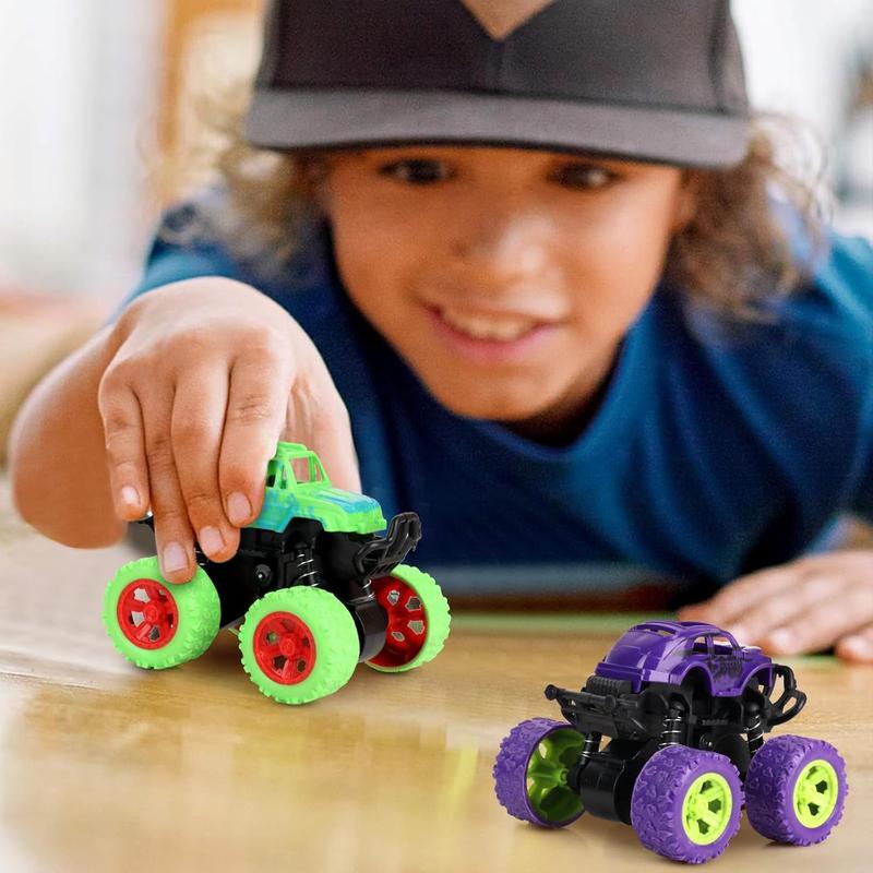 Hooqict 6 Pack Monster Truck Toys for Kids Boys Toddlers 3 4 5 6 7 8, Friction Powered Toy Trucks Push and Go Vehicles Small Monster Truck Party Favors for Pinata Stuffers, Goodie Bag Stuffers