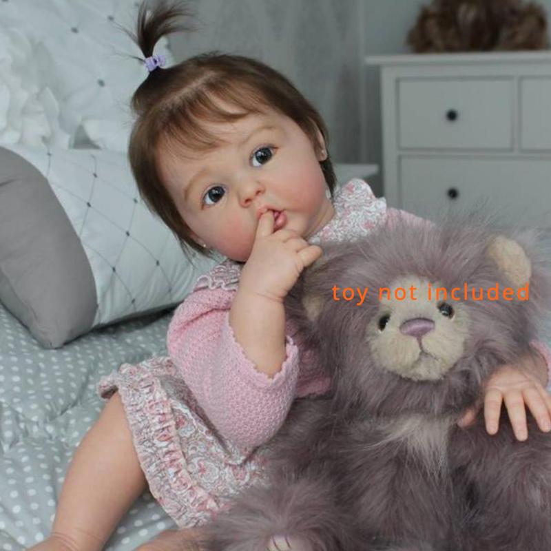 20-Inch 50cm Realistic Reborn Baby Doll - Lifelike Silicone Newborn Doll with 3D Painted Skin and Veins - Handmade Collectible Gift for Christmas, Halloween, Thanksgiving, Easter, and New Year