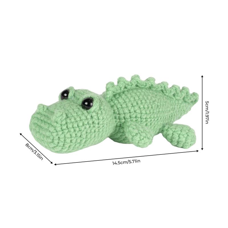 Crochet Starter Kit, 2 Counts set Cute Crocodile Design Crochet Kit, DIY Handmade Lover Starter Kit with Step-by-step English Video Tutorials