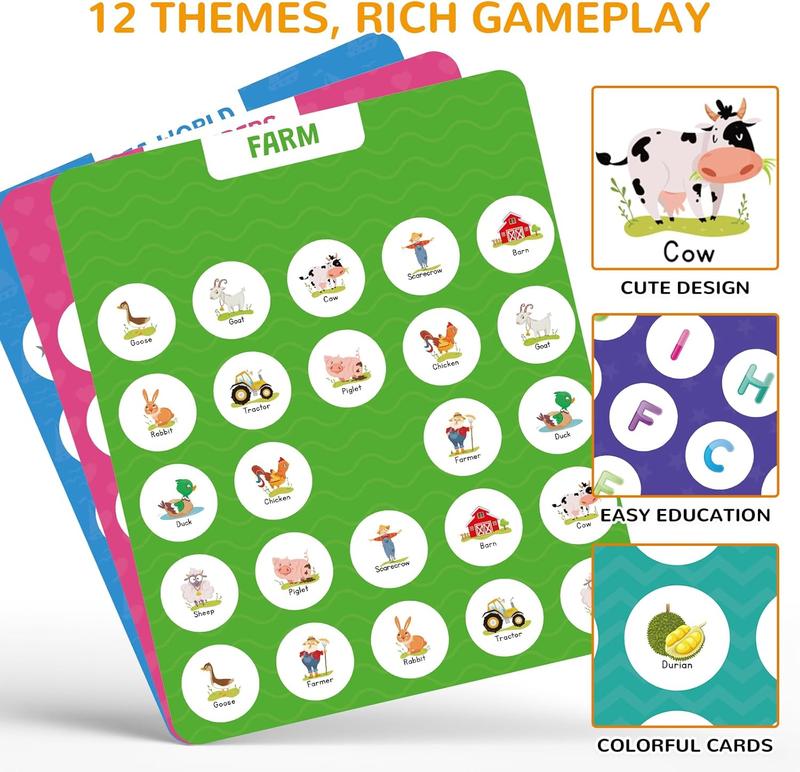 Matching Memory Game for Kids Age 3 4 5 6 7 8 Year Old, Travel Toy for Boys Girls, Wooden Board Game, Road Trip Essentials for Toddler, Airplane Car Camping Activity, Ideal Christmas, Birthday Gifts