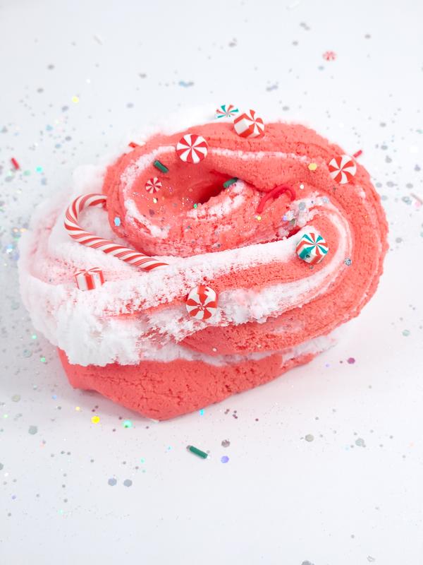 Peppermint Wonderland Christmas Slime - Cloud Dough Slime - Imagination Harvest Slime Shop