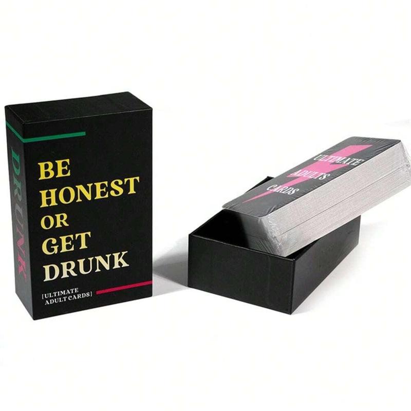 Be-Honest Or Get Drunk Game Card, Adult Drinking Game Card, Fun Naughty Challenges and Dares Card for Game Nights Parties Weekends Away