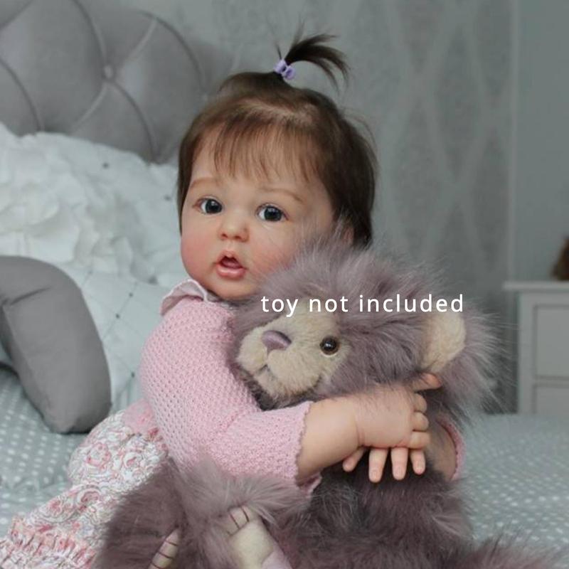 20-Inch 50cm Realistic Reborn Baby Doll - Lifelike Silicone Newborn Doll with 3D Painted Skin and Veins - Handmade Collectible Gift for Christmas, Halloween, Thanksgiving, Easter, and New Year