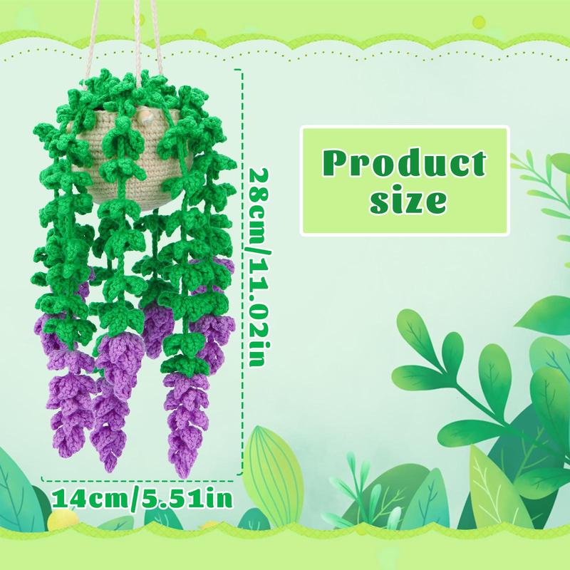 DIY Plant Hanging Craft Kit, 1 Set Funny Handmade Crochet Plant Hanging Craft Kit, Home Decoration Supplies for Indoor & Outdoor