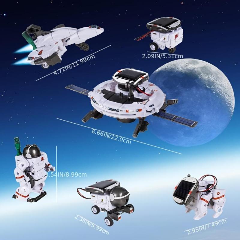 6-in-1 STEM Solar Robot Kit Toys Gifts For Kids 8 9 10 11 12 13 Years Old, Educational Building Science Experiment Set Birthday For Kids Boys Girls, Halloween, Christmas and Thanksgiving Day gift