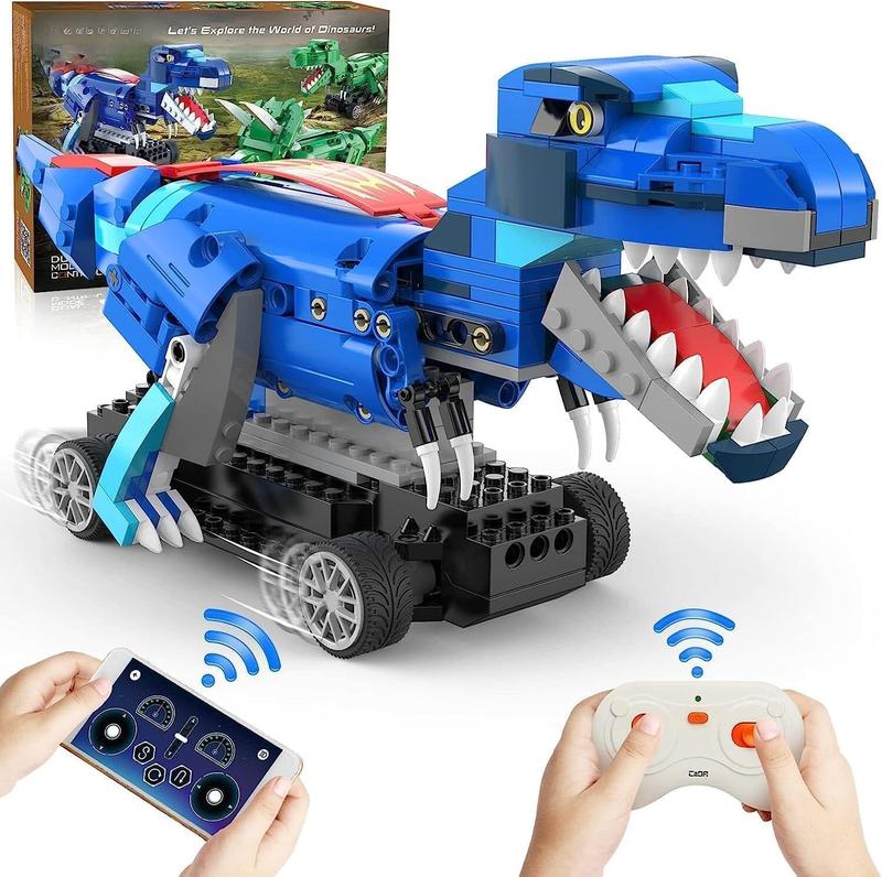 Dinosaur Toys for Kids 8-12 Jurassic Building Kits for Boys 6 7 8 9 10 11 12 + Year Old 343 count Remote Control STEM Projects Building Toys Blocks Sets Educational Birthday Gift for Kid 5-7 8-12