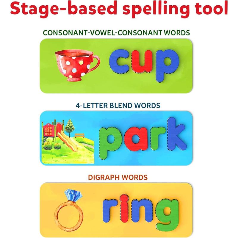 Skillmatics Preschool Learning Activity - Ready to Spell, Stage-Based Learning to Improve Vocabulary & Spelling, Educational Toy, Gifts for Boys & Girls Ages 4, 5, 6, 7