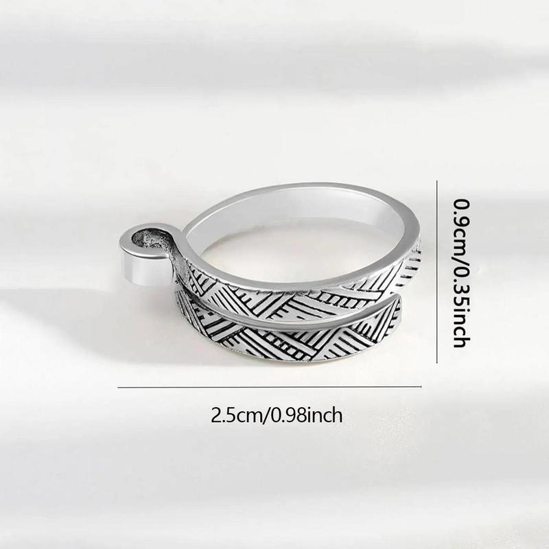 Adjustable Finger Knitting Hook Ring, 1 Count Stainless Steel Mini Crochet Knitting Finger Loop, DIY Crochet Knitting Accessories for Home Daily Use