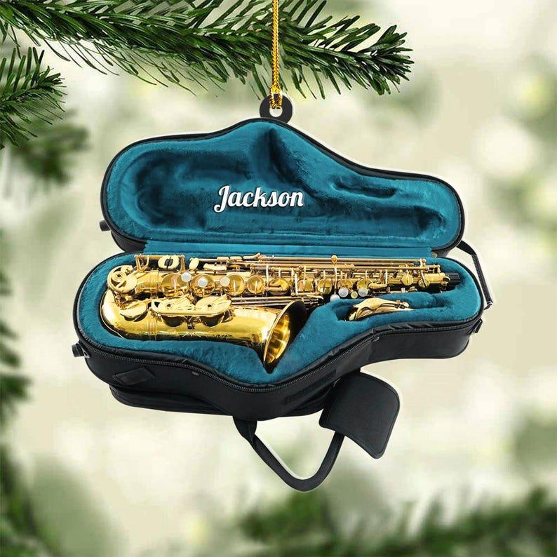 (*Add Custom in seller message) Personalized Saxophone Ornament, Saxophone Player, Saxophone Gifts