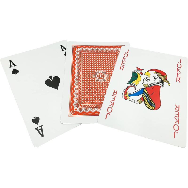 Jumbo Giant Playing Card Deck - 8X11 Inch Large Oversized Cards - Super Big Game Theme Full Deck -  Adults, Casino Party Decorations