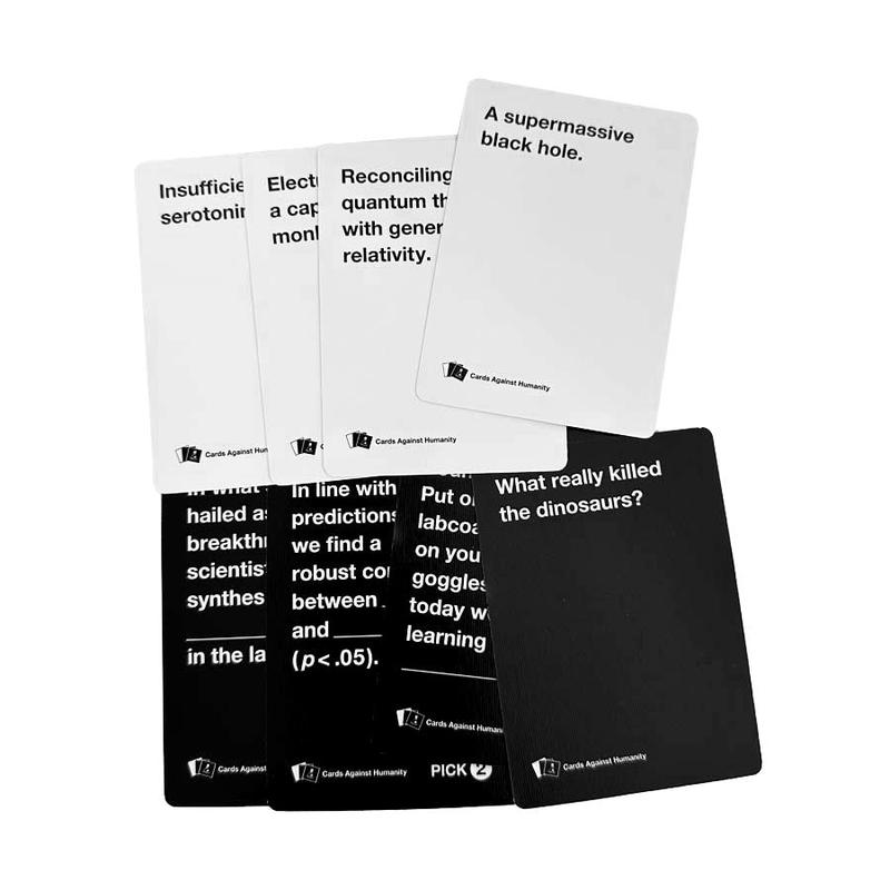 Science Pack Cards Against Humanity Mini Expansion, 1 Count Science Themed Party Card Game, Party Activities Supplies for Adults