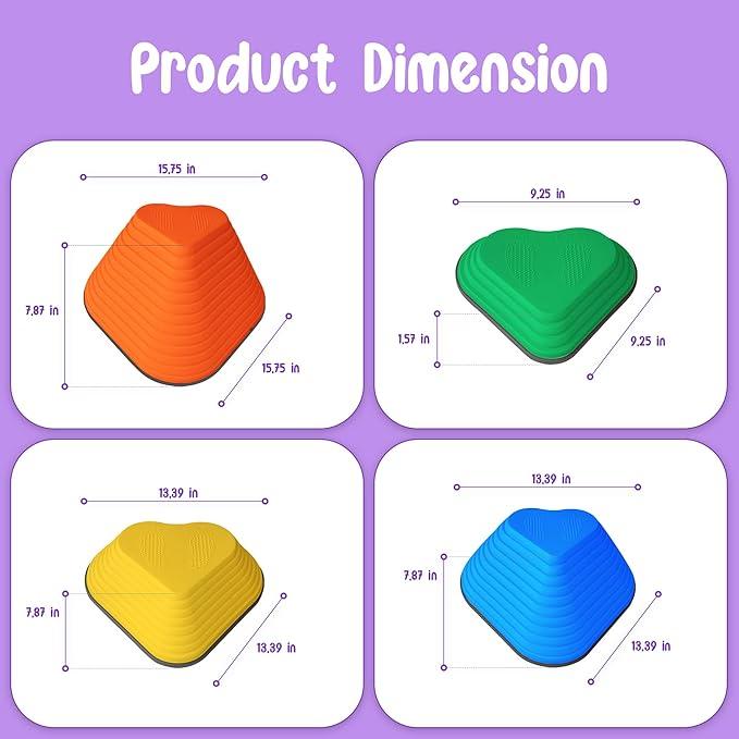 12 25 Heart-Shaped Sensory Stepping Stones，Promote Coordination and Strength Child Safe Rubber Outdoor and Indoor, Non-Slip Side Sensory Stepping Stones, Indoor and Outdoor Play Equipment Set,River Rock Toys to d der christmas 2024 ornament