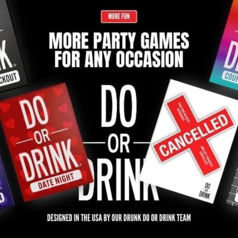 Do Or Drink Drinking Card Game, 1 Box Fun Adult Games for Game Night & Parties, Party Games Card for Wedding Festival Birthday Graduation