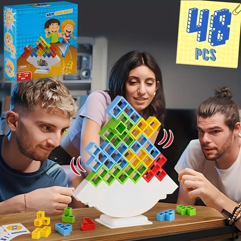 16 32 48pcs Fun Balance Stacking Building Blocks Board Game For Kids Adults Friends Team Dorm Family Night And Partie Christmas, Halloween Gift