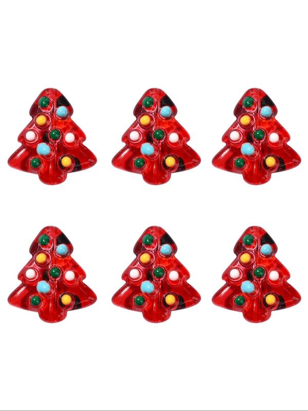 Christmas Tree Shaped Beads Kit, Cute Colorful Clear Beaded, Fashionable Beads for Jewelry Making, DIY Jewelry Making Supplies