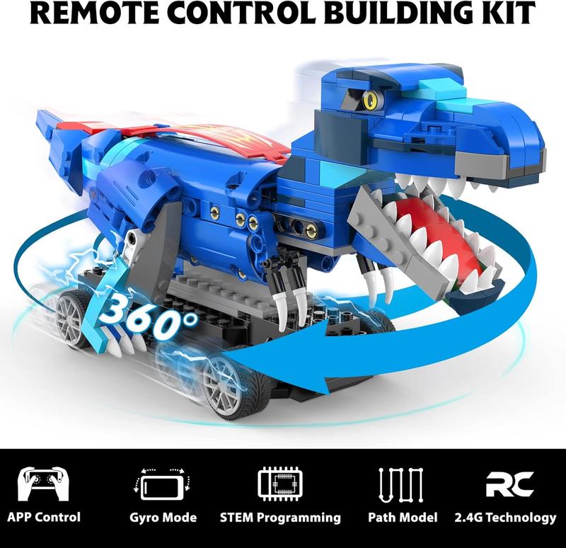 Dinosaur Toys for Kids 8-12 Jurassic Building Kits for Boys 6 7 8 9 10 11 12 + Year Old 343 count Remote Control STEM Projects Building Toys Blocks Sets Educational Birthday Gift for Kid 5-7 8-12