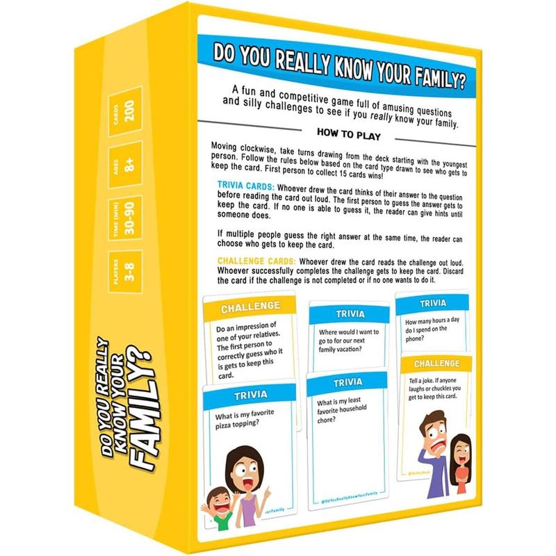 Do You Really Know Your Family? A Fun Family Game Filled with Conversation Starters and Challenges - Great for Kids, Teens and Adults