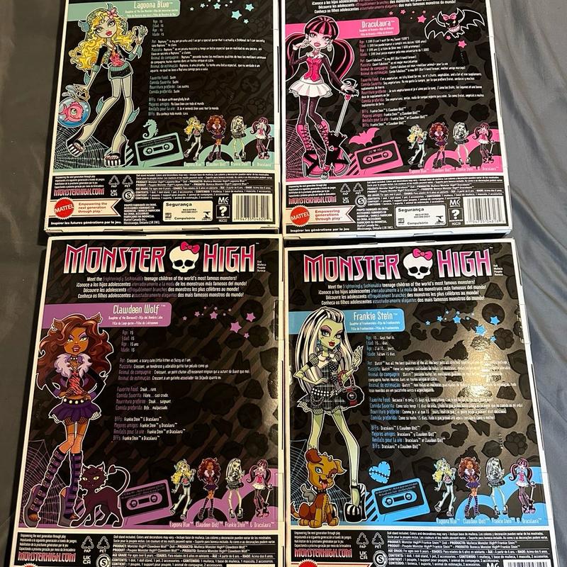 Monster High Frankie Draculaura Clawdeena Lagoona Full Set 2024 Reproduction Doll