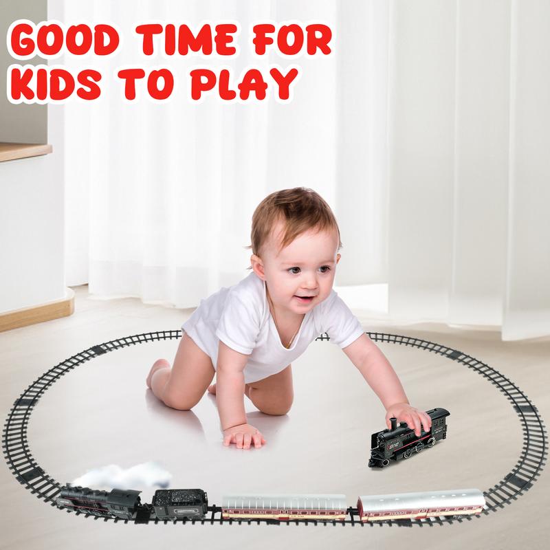 RC Train Layout for Kids - Steam Locomotive Train Set