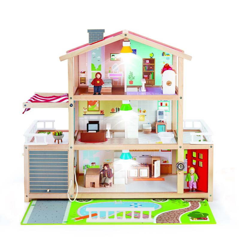 Hape Wooden Doll Family Mansion with Accessories