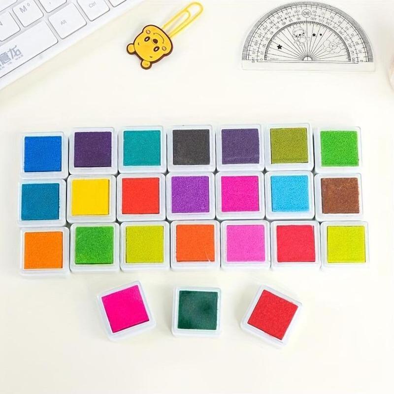 24pcs set Mixed Color Stamp Ink Pad, Finger Stamp Pads, DIY Supplies for Scrapbooking, Card Making, Paper Craft