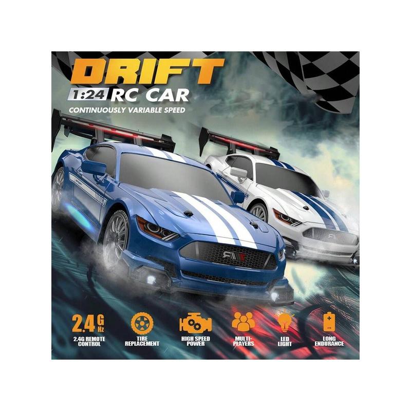 1: 24 Remote Control High-Speed Drift Car, 2.4G Wireless Remote Control Four-Wheel Drive, Christmas, And