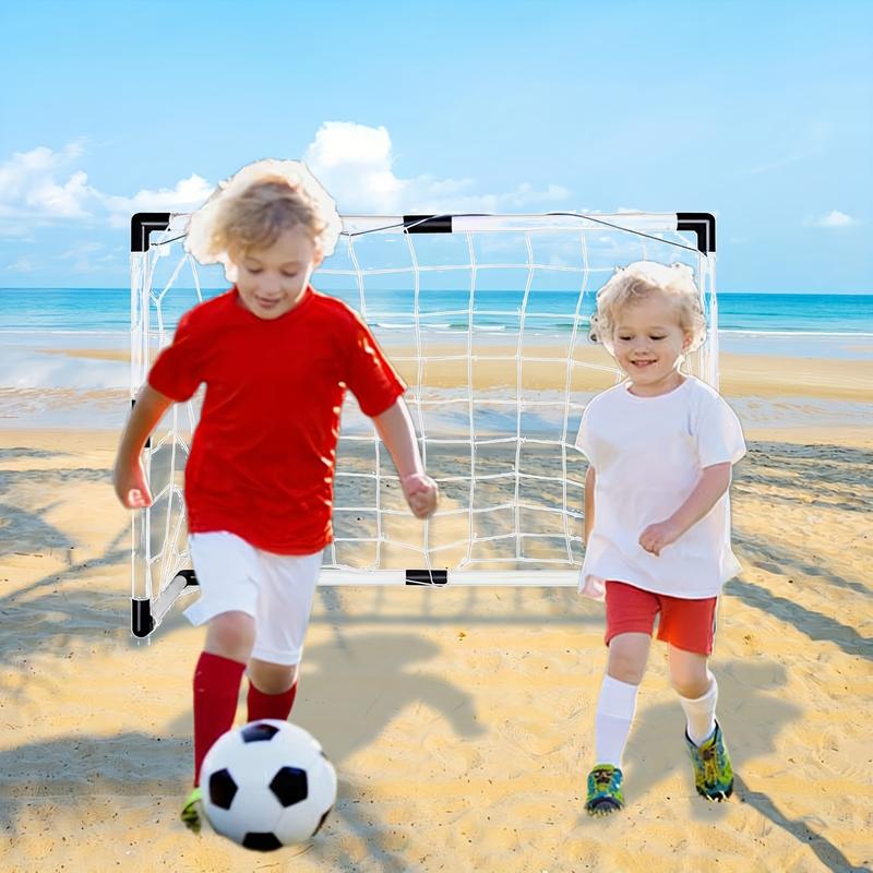 Teenagers Football Goals Suit, Including Football and Air Pump | Portable Soccer Goals, with Ball Net and 6-Inch Football and Air Pump | Children's Activities, Practice Size Equipment | Travel and Backyard Play Toys, Suitable for Children