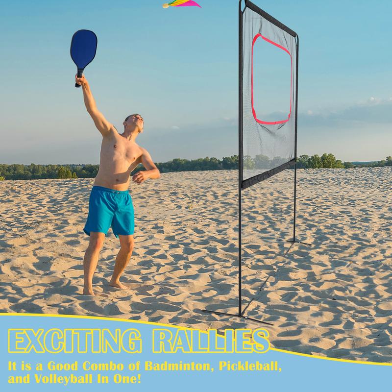 Lilypelle Portable Pickleball with Net, A Racket Game That Combines Pickleball, Badminton, and Tennis, Backyard Games Sport Outdoor Indoor,Fun Games for Adults and Family, Best Gifts