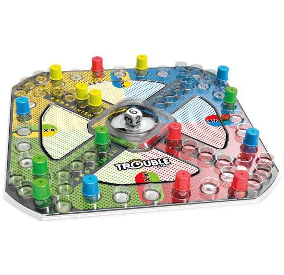 Hasbro Gaming Trouble Board Game for Kids Ages 5 and Up 2-4 Players (Packaging may vary)