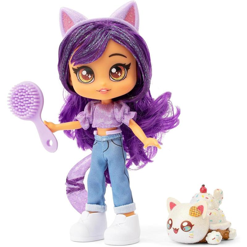 Aphmau Fashion Doll & Accessories Sparkle Edition, 5 Mystery Surprise Toys, Exclusive Glitter MeeMeows Mini Figure, Official Merch, 7 inch