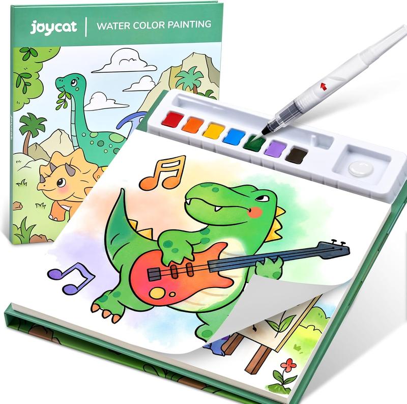 Paint with Water Coloring Books for Toddlers, Watercolor Painting Sets for Kids Ages 2-4, 4-8, Dinosaur Arts and Crafts Birthday Presents for Boys Girls (Green)