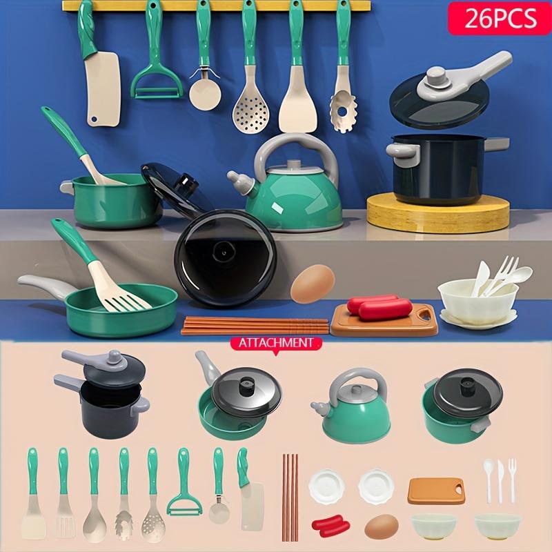 Includes Pots And Pans Kitchen Toys Accessories For Kids, Pretend Cooking Game Set, Cookware Toys, Game Food Set, Toys Vegetables For Christmas, Halloween, Thanksgiving Gifts