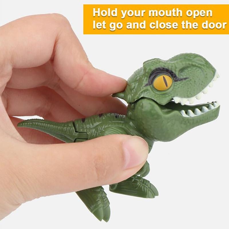 4Pcs Dinosaur Eggs Toys for Kids, 3.2 In Biting Fingers Tyrannosaurus Dinosaur Figure Toys Christmas Party Favors